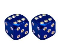 cyclingcolors 2x Cappucci delle valvole cappuccio tappi valvola forma di dado in alluminio Schrader per pneumatici bici moto auto auto quad monopattino, blu