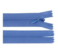 cyclingcolors 2x Cerniera invisibile N°3 20 cm - chiusura lampo in poliestere con cursore, estremità aperta, per cucito sartoria abbigliamento giacche cappotti - blu denim