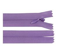 cyclingcolors 2x Cerniera invisibile N°3 30 cm - chiusura lampo in poliestere con cursore, estremità aperta, per cucito sartoria abbigliamento giacche cappotti - nero viola chiaro