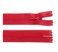 cyclingcolors 2x Cerniera invisibile N°3 40 cm - chiusura lampo in poliestere Dederon con cursore, estremità aperta, maglia scorrevole per cucito sartoria abbigliamento giacche cappotti - rosso