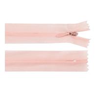 cyclingcolors 2x Cerniera invisibile N°3 60 cm - chiusura lampo in poliestere Dederon con cursore, estremità aperta, maglia scorrevole per cucito sartoria abbigliamento giacche cappotti - pesca chiaro