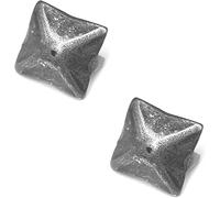 cyclingcolors 2x chiodo decorativo testa quadrata 2 punte vintage acciaio ferro aspetto bronzo antico rustico mobile antichi punta (15x15mm)