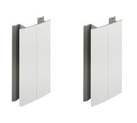 cyclingcolors 2x Connettore Zoccolino Battiscopa 100mm bianco lucido Bordo Mobili Cucina Zoccolo Giunzione multiangolo angolare