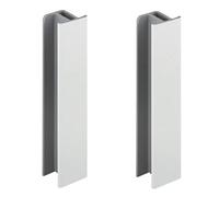 cyclingcolors 2x Connettore Zoccolino Battiscopa 100mm bianco lucido Bordo Mobili Cucina Zoccolo Giunzione multiangolo angolare