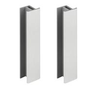 cyclingcolors 2x Connettore Zoccolino Battiscopa 100mm colore argento aluminium Bordo Mobili Cucina Zoccolo Giunzione multiangolo angolare