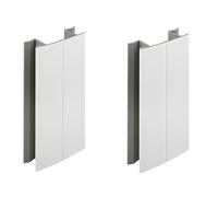 cyclingcolors 2x Connettore Zoccolino Battiscopa 120mm bianco opaco Bordo Mobili Cucina Zoccolo Giunzione multiangolo angolare