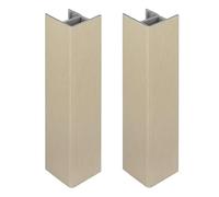 cyclingcolors 2x Connettore Zoccolino Battiscopa 120mm colore acciaio inossidabile argento Bordo Mobili Cucina Zoccolo Giunzione multiangolo angolare