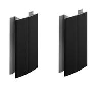 cyclingcolors 2x Connettore Zoccolino Battiscopa 120mm nero opaco Bordo Mobili Cucina Zoccolo Giunzione multiangolo angolare