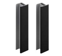 cyclingcolors 2x Connettore Zoccolino Battiscopa 120mm nero opaco Bordo Mobili Cucina Zoccolo Giunzione multiangolo angolare