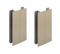 cyclingcolors 2x Connettore Zoccolino Battiscopa 150mm colore acciaio inossidabile argento Bordo Mobili Cucina Zoccolo Giunzione multiangolo angolare