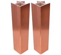 cyclingcolors 2x Connettore Zoccolino Battiscopa Bordo Mobili Cucina Zoccolo Giunzione multiangolo angolare, 80mm rame 90°