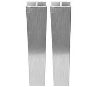 cyclingcolors 2x Connettore Zoccolino Battiscopa Bordo Mobili Cucina Zoccolo Giunzione multiangolo angolare, 100mm argento