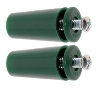 cyclingcolors 2x Ferma lama finale per tapparella conico 40mm Ø22mm in PVC con rondella e vite Tenda Finestra Avvolgitore Svolgitore Cassonetto Carpenteria, verde