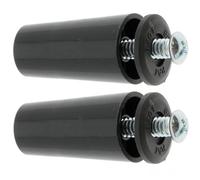cyclingcolors 2x Ferma lama finale per tapparella conico 40mm Ø22mm in PVC con rondella e vite Tenda Finestra Avvolgitore Svolgitore Cassonetto Carpenteria, nero