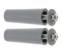 cyclingcolors 2x Ferma lama finale per tapparella conico 60mm Ø22mm in PVC con rondella e vite Tenda Finestra Avvolgitore Svolgitore Cassonetto Carpenteria, grigio chiaro