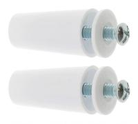cyclingcolors 2x Ferma lama finale per tapparella conico 60mm Ø22mm in PVC con rondella e vite Tenda Finestra Avvolgitore Svolgitore Cassonetto Carpenteria, bianco