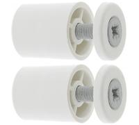cyclingcolors 2x Ferma lama finale per tapparella tonda 15mm Ø22mm in PVC con rondella e vite Tenda Finestra Avvolgitore Svolgitore Carpenteria, bianco