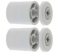 cyclingcolors 2x Ferma lama finale per tapparella tonda 25mm Ø22mm in PVC con rondella e vite Tenda Finestra Avvolgitore Svolgitore Cassonetto Carpenteria, grigio chiaro