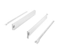 cyclingcolors 2x guida per cassetti a rulli con sponde guide per mobili in legno binari scorrevoli mobile porta cucina bagno, altezza 150mm, lunghezza 300mm, 25kg, bianco
