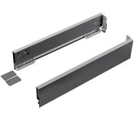 cyclingcolors 2x guide per cassetto (destra + sinistra), Binari cassetti, guida, scorrevoli, mobile, porta, cucina, bagno, cartello 16mm, altezza 89mm, lunghezza 550mm, grigio