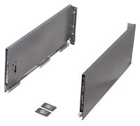 cyclingcolors 2x guide per cassetto (destra + sinistra), Binari cassetti, guida, scorrevoli, mobile, porta, cucina, bagno, cartello 16mm, altezza 185mm, lunghezza 550mm, grigio