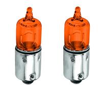 cyclingcolors 2x lampadina 12V 10W BA9S arancione lampara faro angel eyes luce auto moto