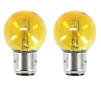 cyclingcolors 2x lampadina 12V 35/35W BA21D giallo moto ciclomotore auto