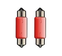 cyclingcolors 2x lampadina 5W 10X36 24V rosso lampada auto moto ciclomotore trattore camion furgone