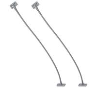 cyclingcolors 2x Limitatore di apertura lunghezza 200mm plastica da avvitare fermo mobile (Grigio)