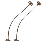 cyclingcolors 2x Limitatore di apertura lunghezza 200mm plastica da avvitare fermo mobile (Marrone)