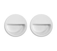 cyclingcolors 2x Maniglia per mobile rotonda incassata diametro 54 mm in plastica - per mobili cucina, armadi, cassetti - bianco