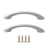 cyclingcolors 2x Maniglia per mobili 96 mm plastica per ante di armadietti cassetti credenze casa, bianco