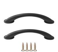 cyclingcolors 2x Maniglia per mobili 96 mm plastica per ante di armadietti cassetti credenze casa, nero
