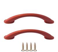 cyclingcolors 2x Maniglia per mobili 96 mm plastica per ante di armadietti cassetti credenze casa, rosso