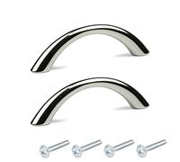 cyclingcolors 2x Maniglie per Mobili 96mm argento metallo cromato lucido con viti