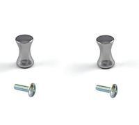 cyclingcolors 2x Manopole per mobili pomelli metallo cromato cromo lucido design cassetti cucina maniglia armadio casa a vite