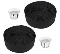 cyclingcolors 2x Nastro Manubrio Bicicletta Da Corsa Schiuma EVA Universale Strada Striscia di collaCiclismo, nero