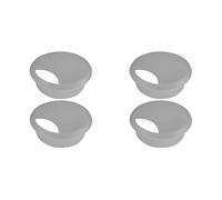 cyclingcolors 2x Passacavo plastica 70mm scrivania tondo guida per cavi elettrico (grigio) (Confezione da 2)