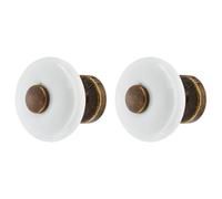 cyclingcolors 2x Pomello cassetto vintage porcellana ceramica Ø30 mm inserto ottone marrone patinato stile antico per mobile maniglia comò armadio casa con viti