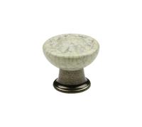 cyclingcolors 2x Pomello per cassetto finitura ottone scuro porcellana ceramica motivo 33 mm stile vintage antico per mobile porta maniglia comò armadio casa con viti