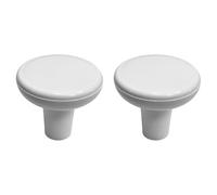 cyclingcolors 2x Pomello per mobile diametro 34 mm in plastica - per ante cucina, armadi, cassetti, credenze - bianco