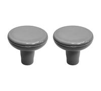 cyclingcolors 2x Pomello per mobile diametro 34 mm in plastica - per ante cucina, armadi, cassetti, credenze - grigio