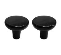 cyclingcolors 2x Pomello per mobile diametro 34 mm in plastica - per ante cucina, armadi, cassetti, credenze - nero