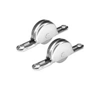 cyclingcolors 2x Rullo puleggia ruota 18mm piana acciaio ante scorrevole porta guardaroba rotelle armadio cuscinetto mobili