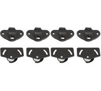 cyclingcolors 2x Ruote Rulli per ante scorrevoli carrello guida plastica scorrevole porte armadio, Nero (Confezione da 2)