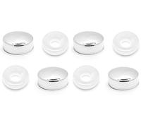 cyclingcolors 2x tappo coprivite cappuccio cromato cromo plastica 20mm copertura coperchi tappi protezione decorativa doccia rubinetto bagno specchio (Confezione da 2)