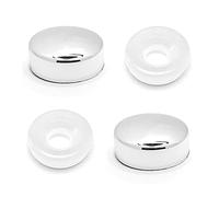 cyclingcolors 2x tappo coprivite cappuccio cromato cromo plastica 20mm copertura coperchi tappi protezione decorativa doccia rubinetto bagno specchio