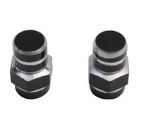 cyclingcolors 2x tappo valvola coprivalvole cappucci valvole universale per auto, moto, scooter e bici schrader, Nero a 6 lati