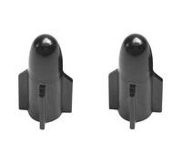 cyclingcolors 2x tappo valvola coprivalvole cappucci valvole universale per auto, moto, scooter e bici schrader, razzo in alluminio nero