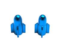 cyclingcolors 2x tappo valvola coprivalvole cappucci valvole universale per auto, moto, scooter e bici schrader, razzo di alluminio blu